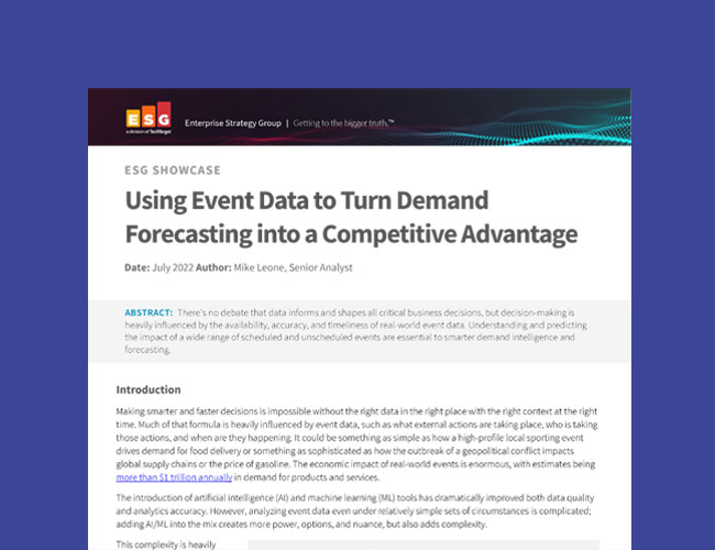 Using Event Data to Turn Demand Forecasting into a Competitive Advantage