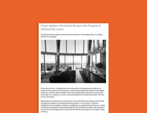 Crown Sydney’s Penthouse Remains the Pinnacle of Harbourside Luxury